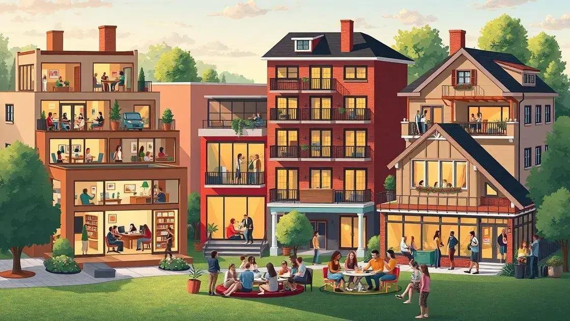 Types of housing options available for students
