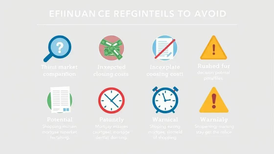 Common mistakes to avoid when refinancing