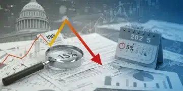 Financial chart with 15% investment impact from 2025 tax code changes