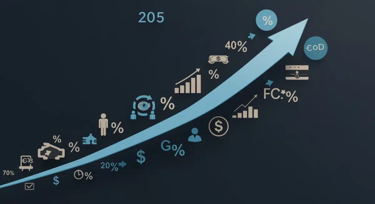 Economic indicators influencing the 2025 US economy, including interest rates, inflation, and employment.