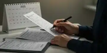 Person reviewing Social Security Disability application forms for 2025