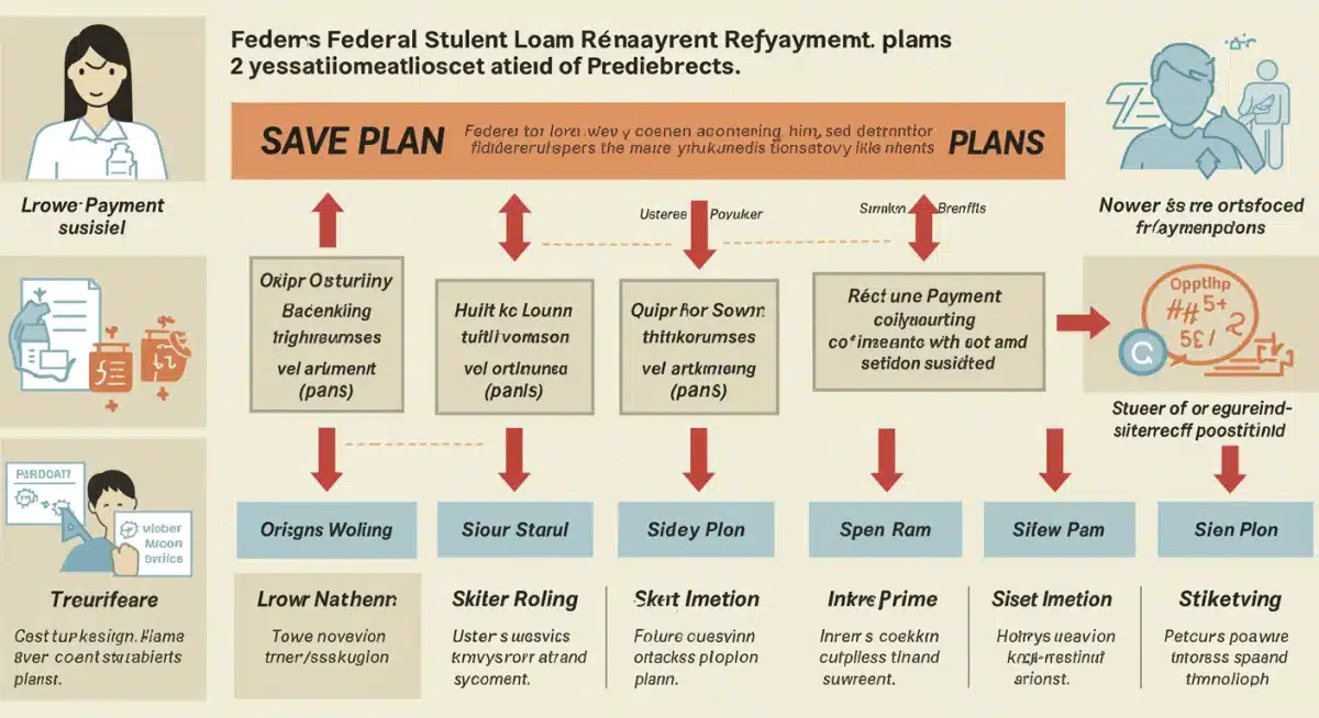 Infographic comparing federal student loan repayment plans and their benefits