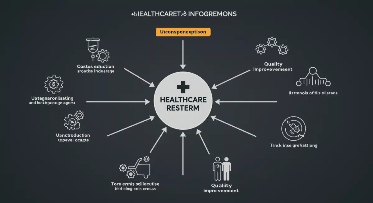 Infographic showing components of healthcare reform legislation