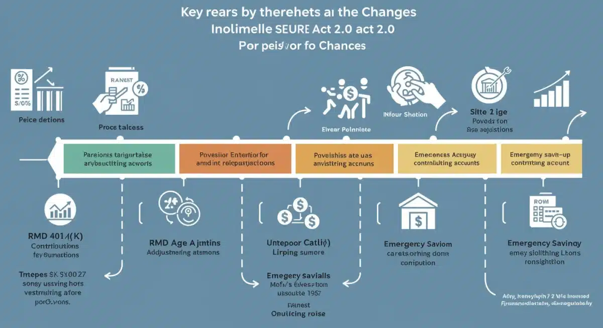 Infographic detailing SECURE Act 2.0 timeline and key provision effective dates.