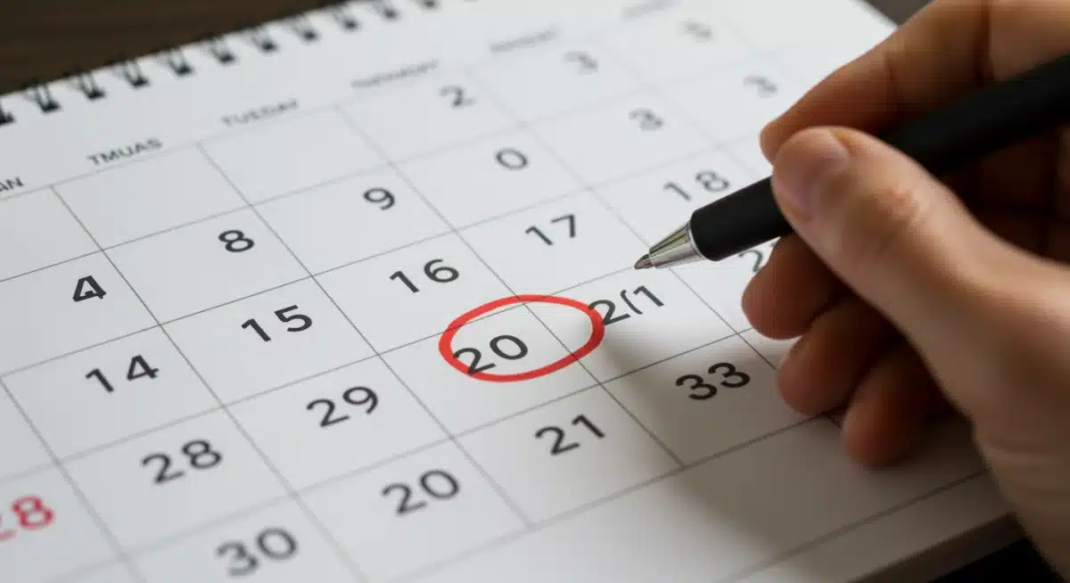 Calendar with highlighted VA benefit deadlines for early 2025