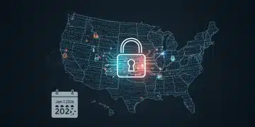 Illustration of cybersecurity mandates affecting US businesses by January 1st, 2026