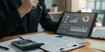 Investor analyzing financial data and tax documents for 2026 tax law changes
