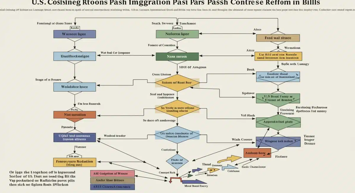 Complex legislative flowchart illustrating U.S. immigration reform pathways