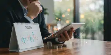 Person analyzing financial charts for 2026 retirement planning amidst market shifts