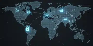 Global digital map illustrating interconnected national security threats and intelligence data for 2026.