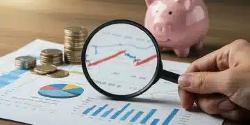 Financial report showing 4.5% inflation rate with retirement savings in foreground
