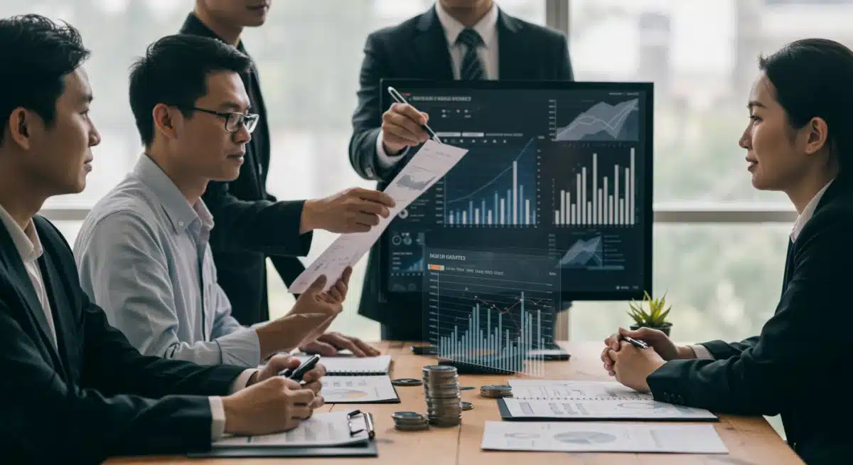 Financial advisors discussing investment strategies to combat inflation