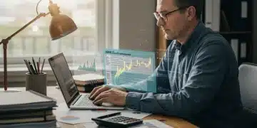 Person planning taxes on a laptop with documents, representing 2026 tax deduction strategies.