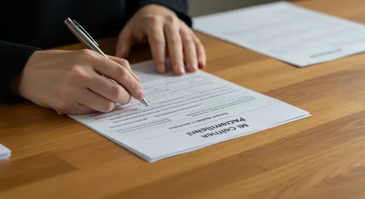 Hands filling out a LIHEAP application form.
