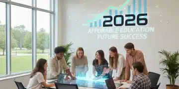 Students collaborating in a community college classroom, symbolizing affordable education.